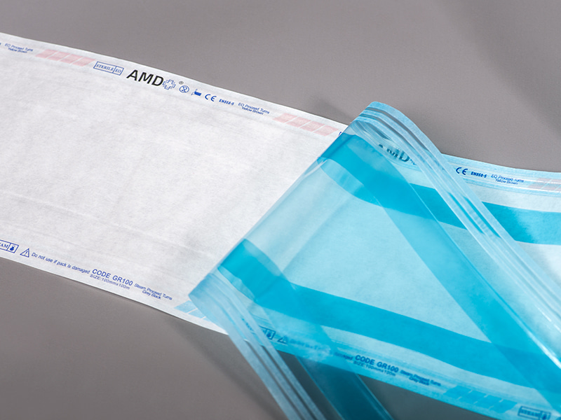 Amd sterilizationem Gusseted Reel